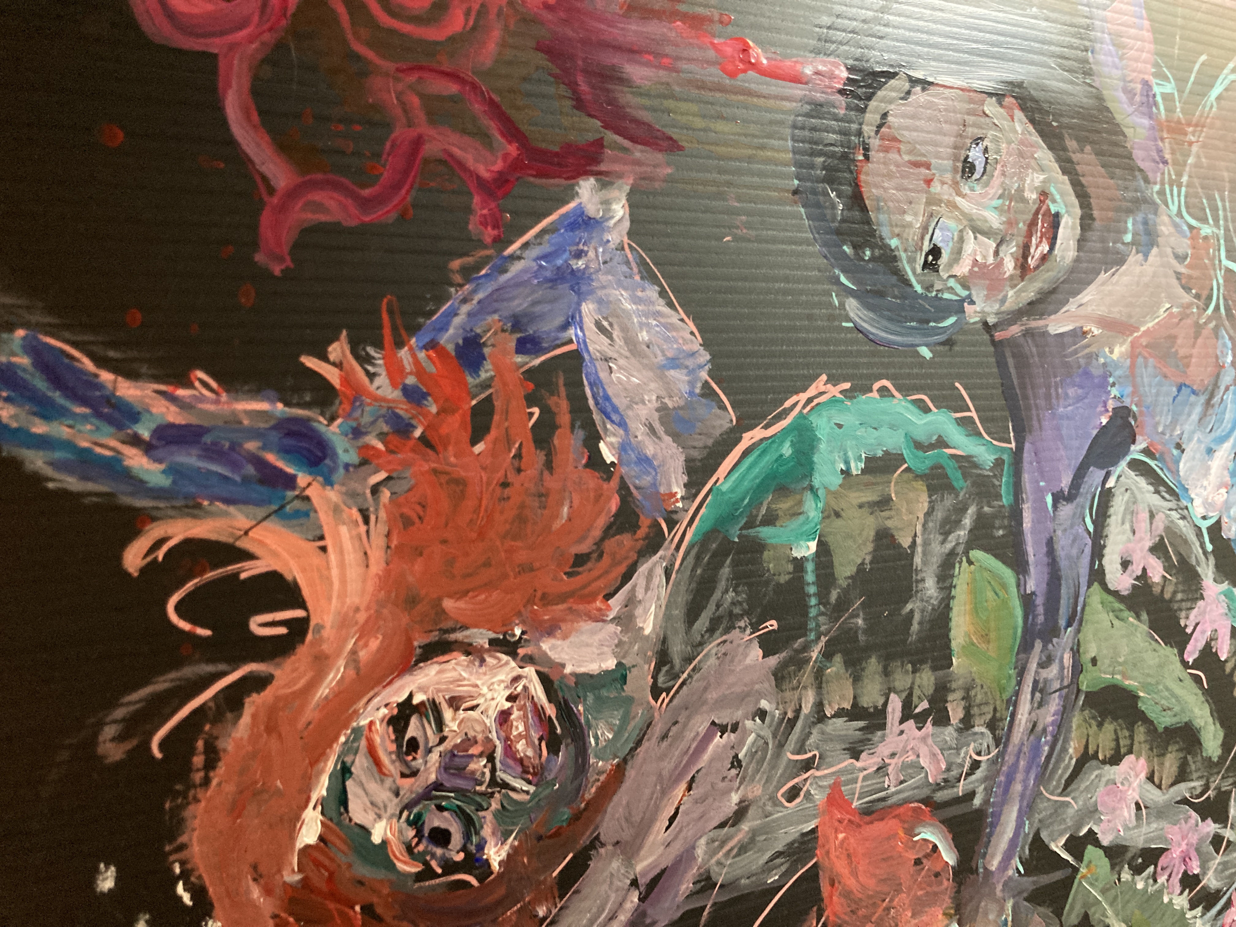 dancers in the meadow acrylic painting